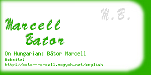 marcell bator business card